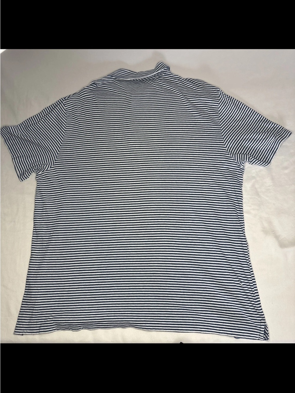 Vineyard Vines Navy and White Striped Polo - Picture 5 of 7